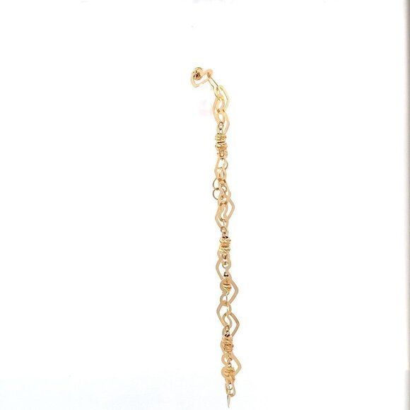 18K Yellow Gold Bracelet Heart Beads 2.46 grams 7.5 inches - Picture 4 of 12